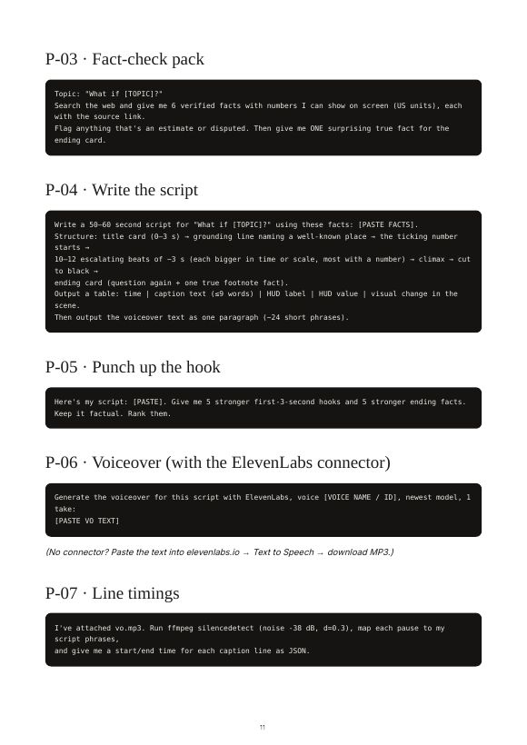 Claude prompt pack page